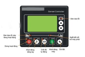 máy phát điện báo lỗi trên màn hình